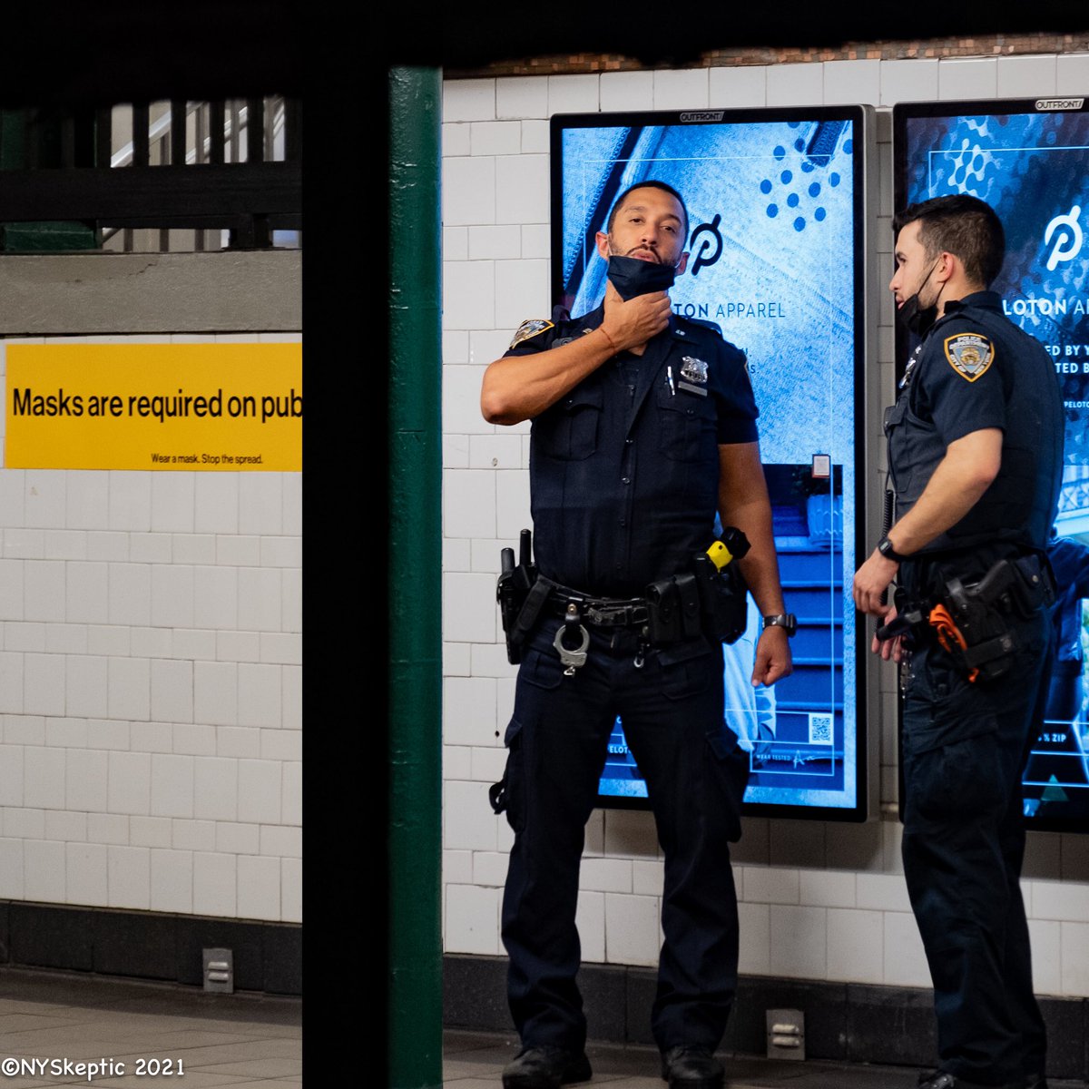 NYSkeptik's tweet photo. @michaelgartland thank you for your question to the Mayor on police and masks.  However, a totally non-responsive and unsurprising answer. Great leadership. Saturday- 77th and Lex. https://t.co/Tv6EXffDB0