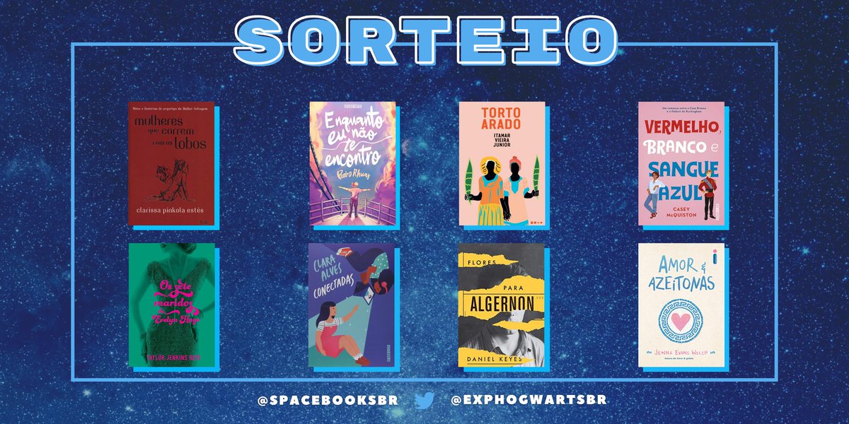 querolivrosbr's tweet photo. ✨📚 SORTEIO DE LIVRO 📚✨

🏆 GANHE UM LIVRO DENTRE AS OPÇÕES!

REGRAS:
• Seguir @SpaceBooksBr e @ExpHogwartsBr
• Dar RT

🗓️ RESULTADO
05/10 https://t.co/yFBG25OoLY