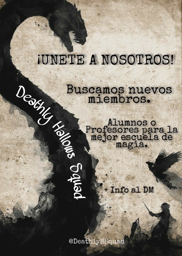 ¡¡BUSCAMOS ALUMNOS Y PROFESORES!!

Únete al squad, las clases están comenzando y tenemos muchas actividades por delante.

La magia apenas inicia. 
Checa el fijado en <a href="/DeathlyHSquad/">Deathly Hallows Squad</a>   o pide + información en DM.

           >> RT para difundir <<