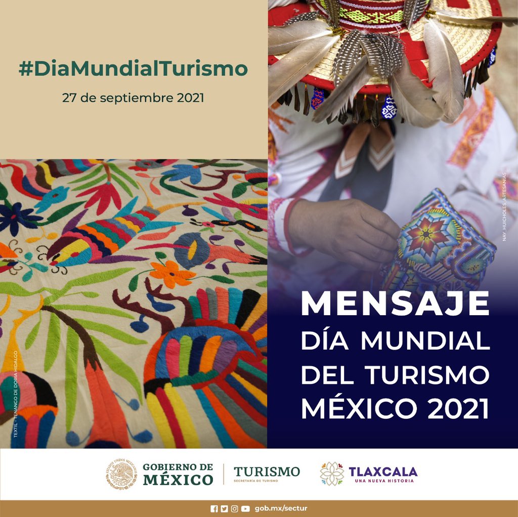 SECTUR_mx's tweet photo. 🔴 #EnVivo
Los invitamos a seguir la transmisión de la celebración del #DíaMundialDelTurismo. Este año la sede a nivel mundial es Costa de Marfil y en México el estado de Tlaxcala. El tema es “Turismo para un crecimiento inclusivo”. 

🔗 https://t.co/dCzaKx5YCs

#WTD2021 https://t.co/bupC8DAc16