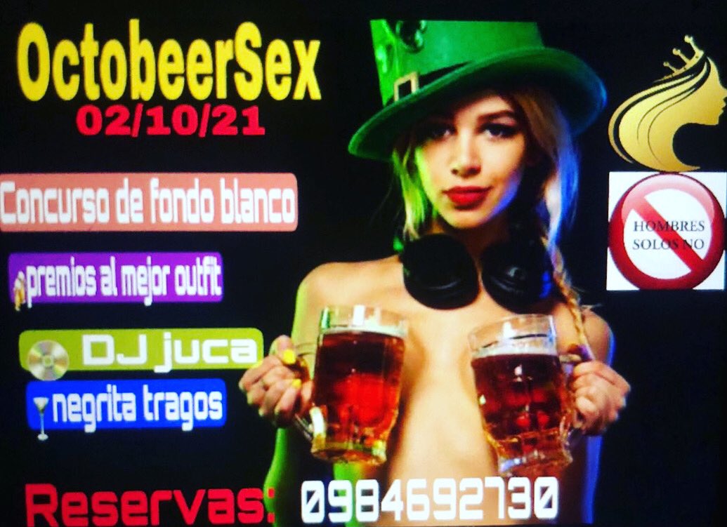negritabelen1's tweet photo. Se viene la mayor y exclusiva #octobeersex del país, con premios para el mejor outfit, concursos de fondo blanco y algunos otros juegos.
No somos los mejores somos diferentes!!
#nuevolocal
#negritatragos
#djswing
#seguridadpv
#Estacionamientopv https://t.co/P5Ynt6eZbi