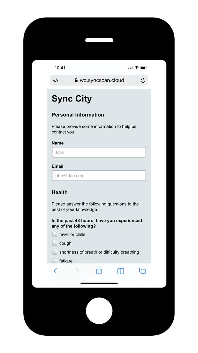 SyncCityTech's tweet image. Wellness Questions + Mobile Barcode ID + Facial Rec ID
Email Us: Info@Sync.City for Pricing!
#TemperatureChecks #TemperatureScanner #WellnessQuestions #WellnessCheck #StaySafe #Covid19