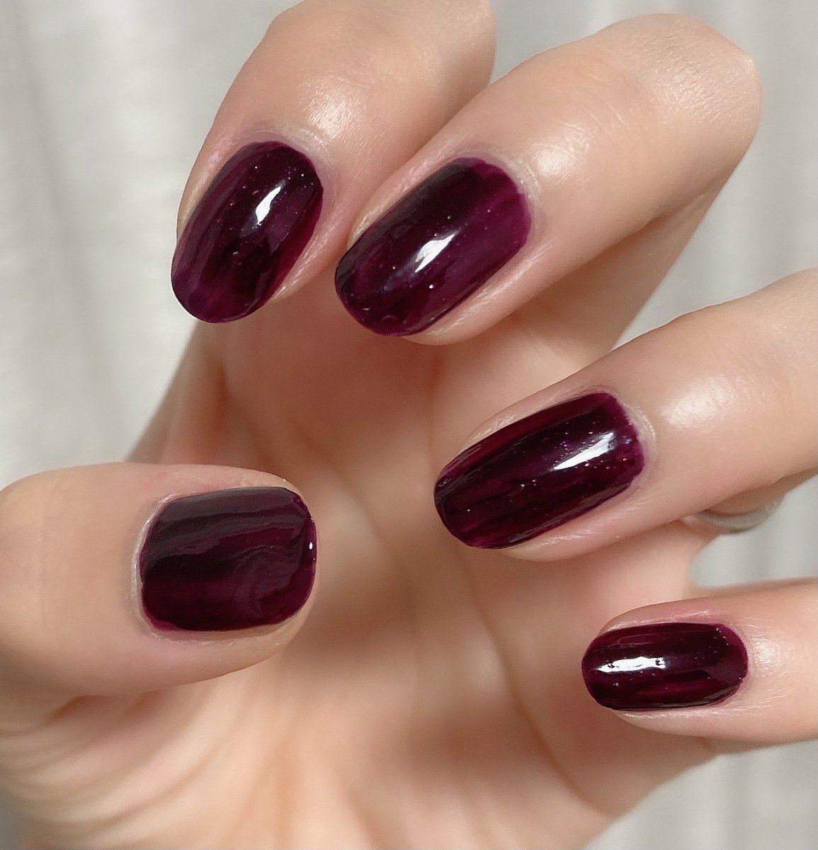 有機maple キャンメイクのn62激カワ 1度塗りのムラがかわいい 2 3枚目は2度塗り 今度はシアーな色塗ってから上に重ねてみよ セルフネイル 今日のネイル