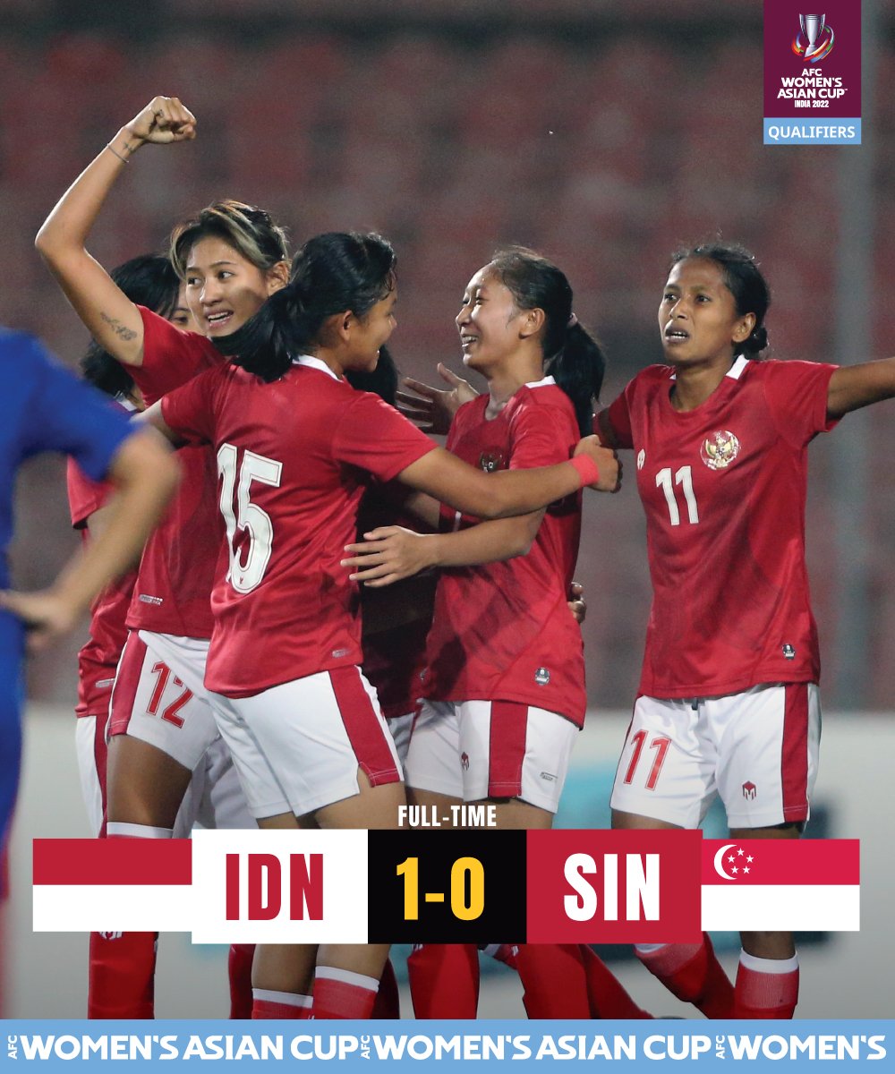 idextratime's tweet photo. #KualifikasiPialaAsia
FT : Indonesia 1-0 Singapura (Agg 2-0)

⚽ Octavianti 31'

Garuda Pertiwi lolos ke Piala Asia 2022 di India! 😱👏👏 https://t.co/YVAyUjTS4U