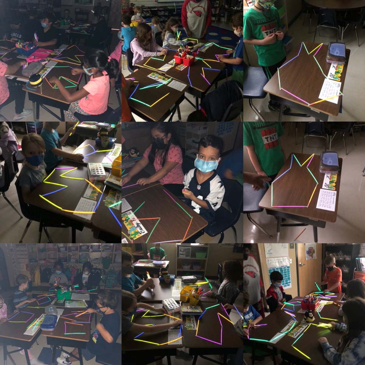 teacherbeezness's tweet photo. #NISDReunited Glow to Know 2-D shapes!! https://t.co/SDh2LJsNzd