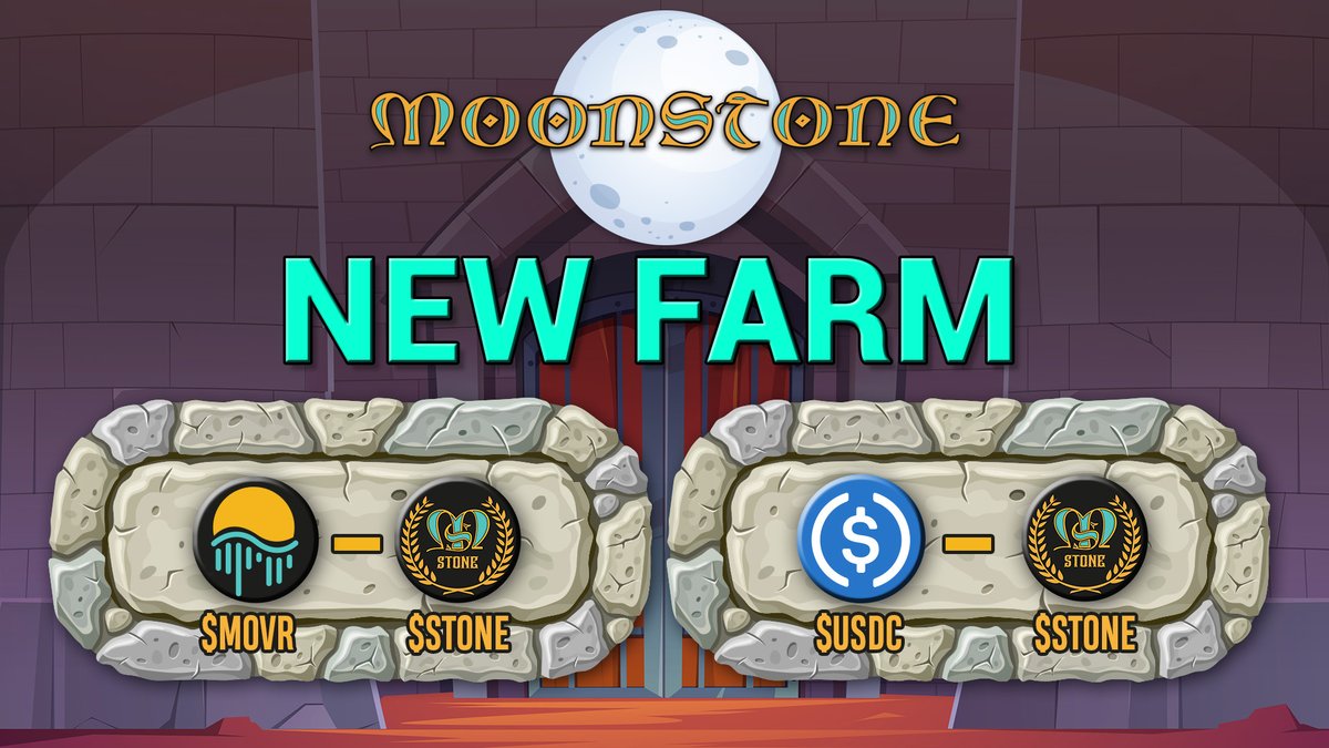 MoonstoneMovr's tweet photo. ⚔️Moonstone Farms Are Live⚔️

💎 $MOVR - $STONE
💎 $USDC - $STONE

Farm: https://t.co/OYlyl266gm

#Moonriver community will be voting for upcoming pool😊

#MoonstoneGames #MOVR #Moonriver #YieldFarming #DeFi #GameFi $dot $ksm  $moon $mswap $solar $kafe $free $dragon https://t.co/kNRsS7z8w0