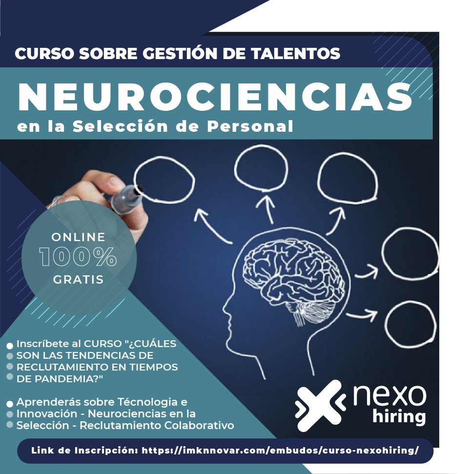 NexoHiring's tweet photo. 🧠 La importancia de decidir cuánto y en quién invertir dentro de una compañía según perfiles neurológicos ...

💣 Suscríbete a nuestro curso gratis sobre gestión de talentos

🔗 LINK: https://t.co/2HeWFgjKEe

#cursogratis #neurocienciasyrrhh #soytalenter #RRHHEspaña #formacion https://t.co/2gGSxENZo9