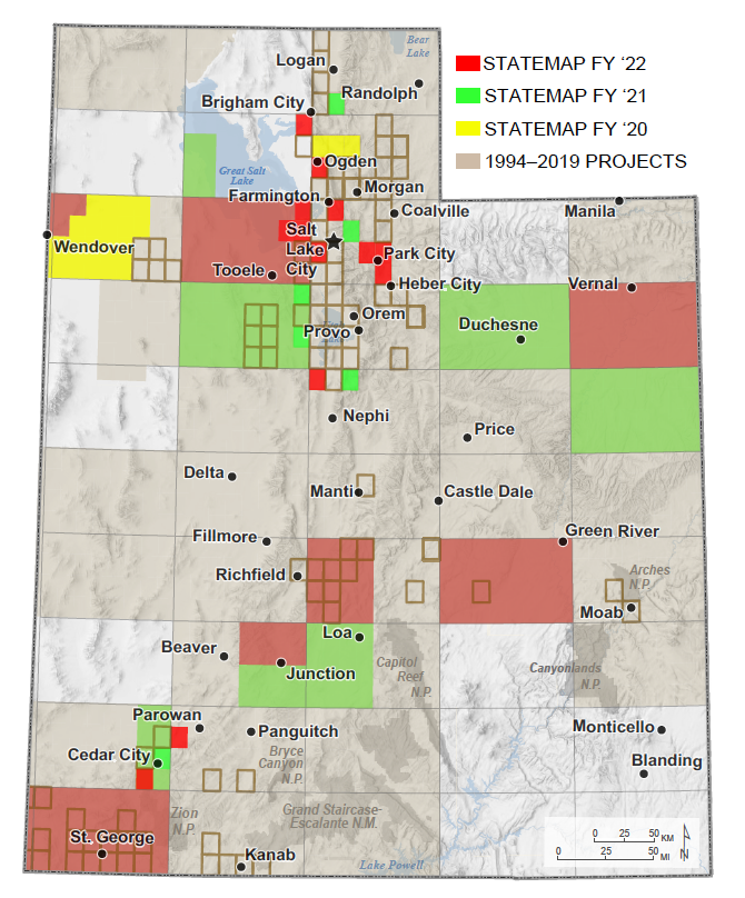 utahgeological's tweet image. Our STATEMAP just got a lot bigger! With a daunting list of geologic issues facing our nation in the next coming years, better geologic maps are at the foundation of solutions for many of these issues. Learn more in the latest issue of Survey Notes- ow.ly/5ATM50GhdR9
