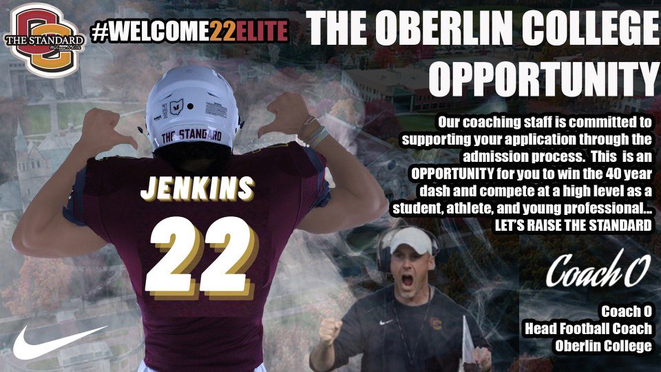 Carterjenks17's tweet photo. I would like to Thank Coach Jirgl and the Oberlin Coaching staff for the offer and a great opportunity to Win the 40 year dash!! 
@CoachJirgl @Yeo_Football @CoachO_YEOFB https://t.co/KAX5YTMQwz