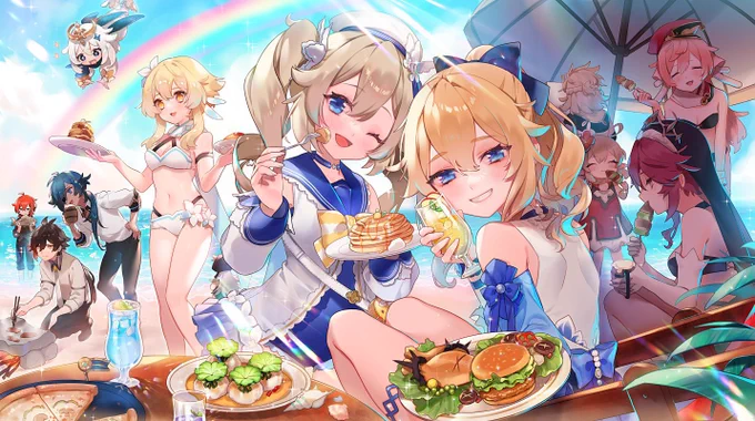 1周年おめでとう!🎉✨💫
再掲だけどお祝い!💖
#原神1周年 #原神 