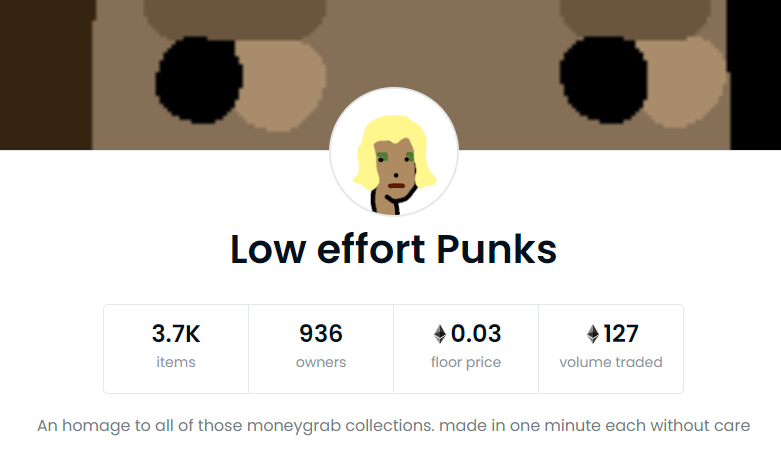 Low Effort Punks tweet media