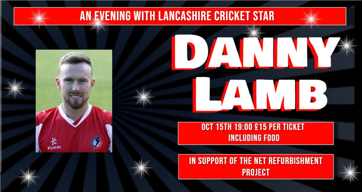 Should be a cracking night - contact lancastercricketclub@outlook.com for further details 📩