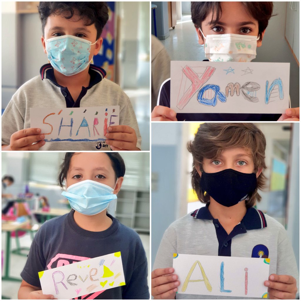 BizriHiba's tweet photo. @Hhhsinfo #Grade4C All learners created a name tag last week learning an easy technique to help them make #bubble_letters #creative #name_tag https://t.co/gQ0dUmSKXQ