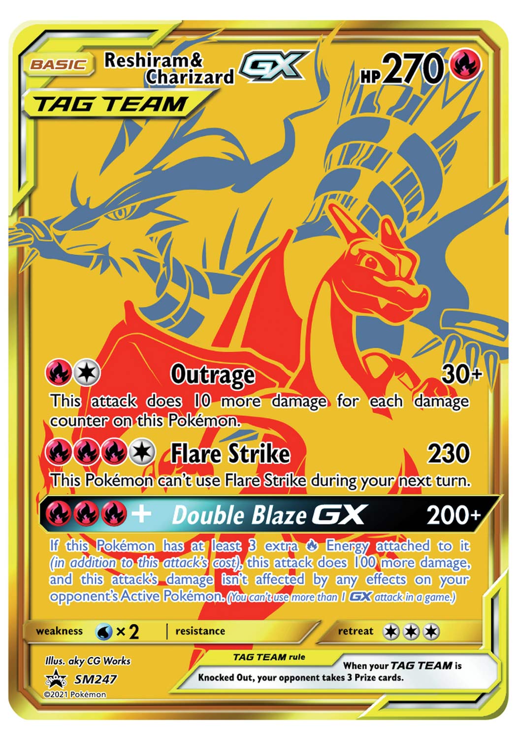 PokeGuardian on Twitter: "Official image revealed of the Gold Reshiram  &amp; Charizard GX Promo SM247 from the Reshiram &amp; Charizard GX Premium  Collection. This product is also releasing now in the United