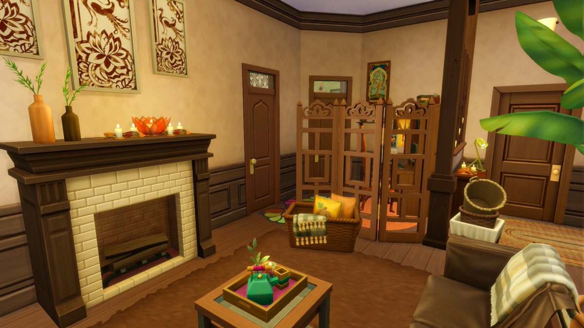 TheSpookySimmer's tweet photo. It’s giving autumnal industrial meets cozy eclectic, if that’s a thing (if not we’re making it a thing) 🍂 #TheSims @TheSims #ShowUsYourBuilds #Ps4 #NoCc #ConsoleBuilds https://t.co/qffRtyZK5q