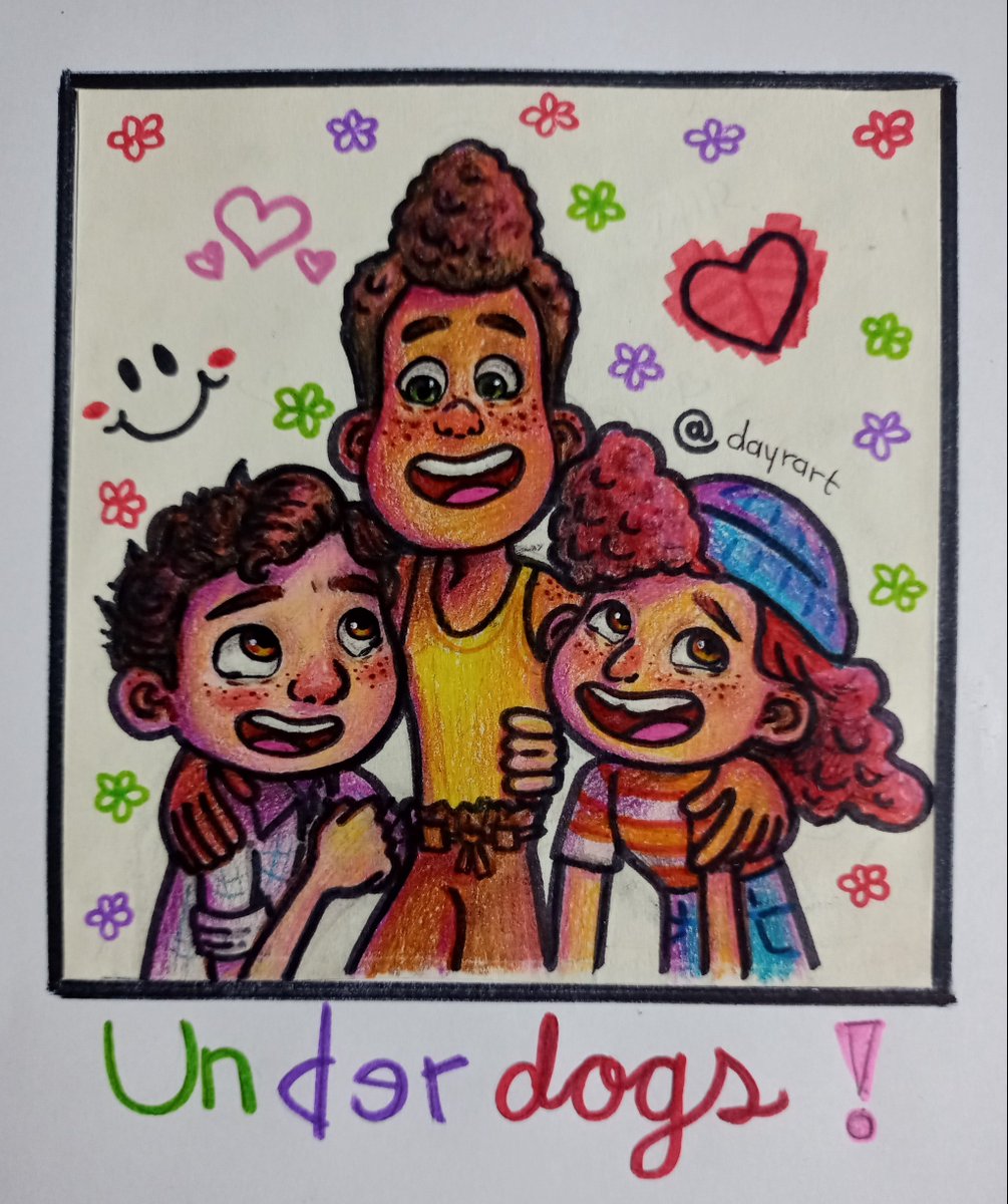 Underdogs! 
(i finally finished it yesterday :D)

#Luca #lucafanart #PixarLuca #PixarAlberto #Giulia #fanart @sketchcrawl