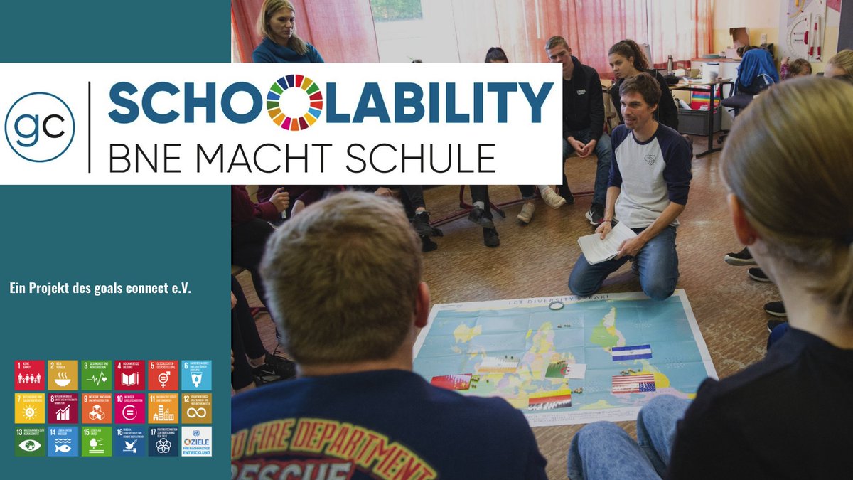 goalsconnect1's tweet photo. Wir haben mit #schoolability ein neues Projekt gelauncht und bringen langfristig Bildung für nachhaltige Entwicklung an die Schule. 🙌💚  
Mehr Infos auf der goals connect Page: https://t.co/BqQqalZ9oB und im LinkdeIn-Post: https://t.co/xfKBRmczse
#BNE #GestaltungistHaltung https://t.co/FEifnFuF7A