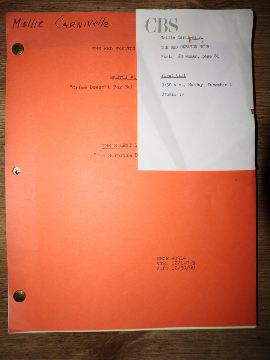 AlanAchenbach's tweet photo. Today's #MondayMailbox brought this script from the The Red Skelton Show,"Crime Doesn't Pay But It's Tax Free" aired on 12/30/1969. The guest for this episode was @TheBarbaraBain https://t.co/NyD35ZPFTm