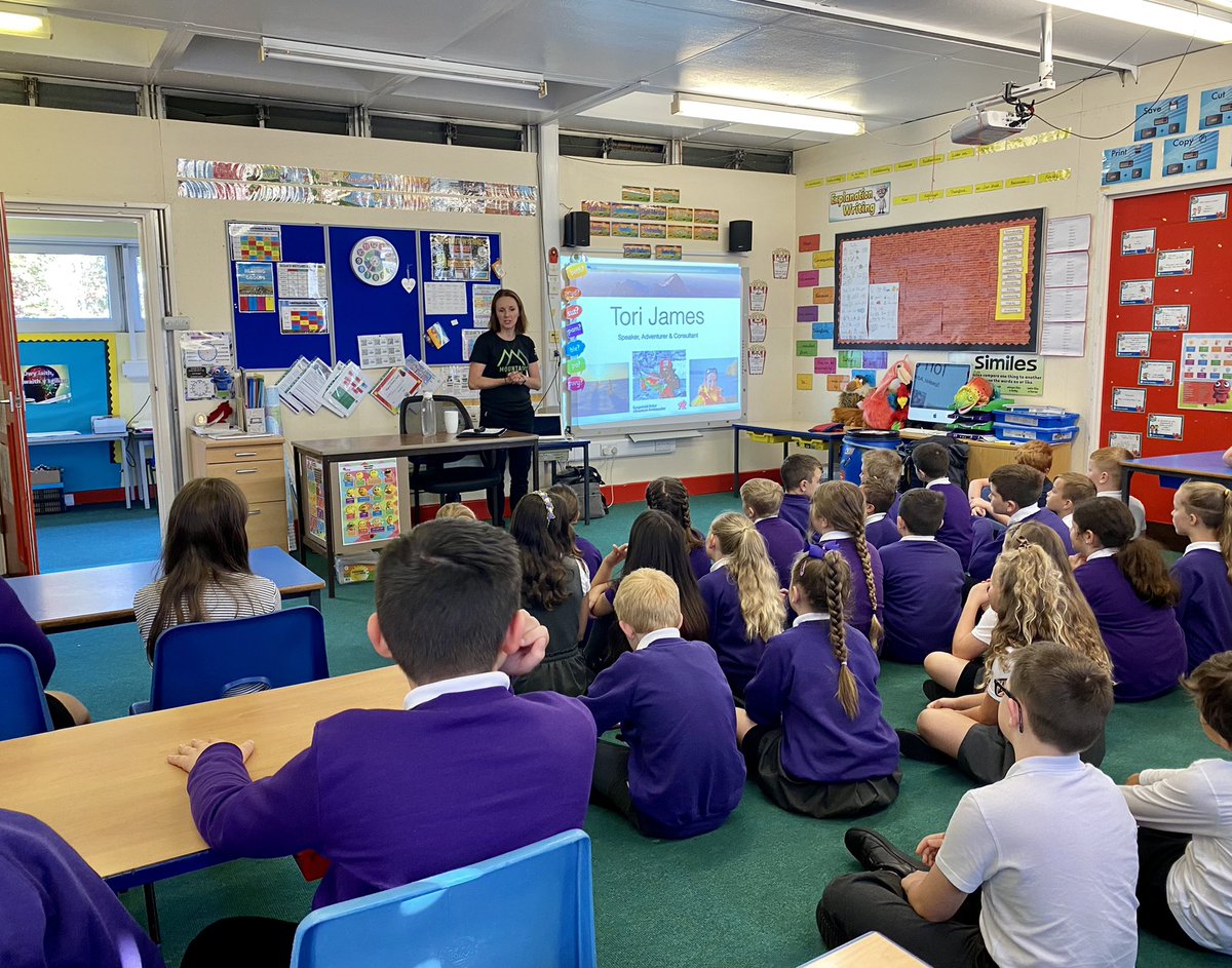 YGWaldoWilliams's tweet photo. What an inspirational day! Diolch @torijtweets for returning to Haverfordwest to share your amazing story of Climbing Mt.Everest. We learnt all about the importance of a positive mindset, perseverance, resilience, training and preparation and goal setting! 
#ClimbingMt.Mindset https://t.co/rpN0PfJPyt