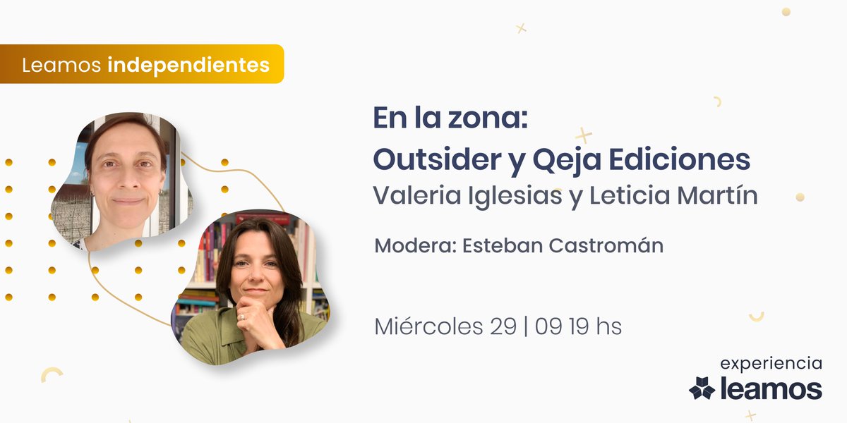 ed_outsider's tweet photo. Te esperamos este miércoles en esta charla de #experiencialeamos @Leamosebooks junto a @qejaediciones, coordinado por @ecastroman 
.
Link para anotarte: https://t.co/LFFm3gHhtv https://t.co/GI7vcyqaRE