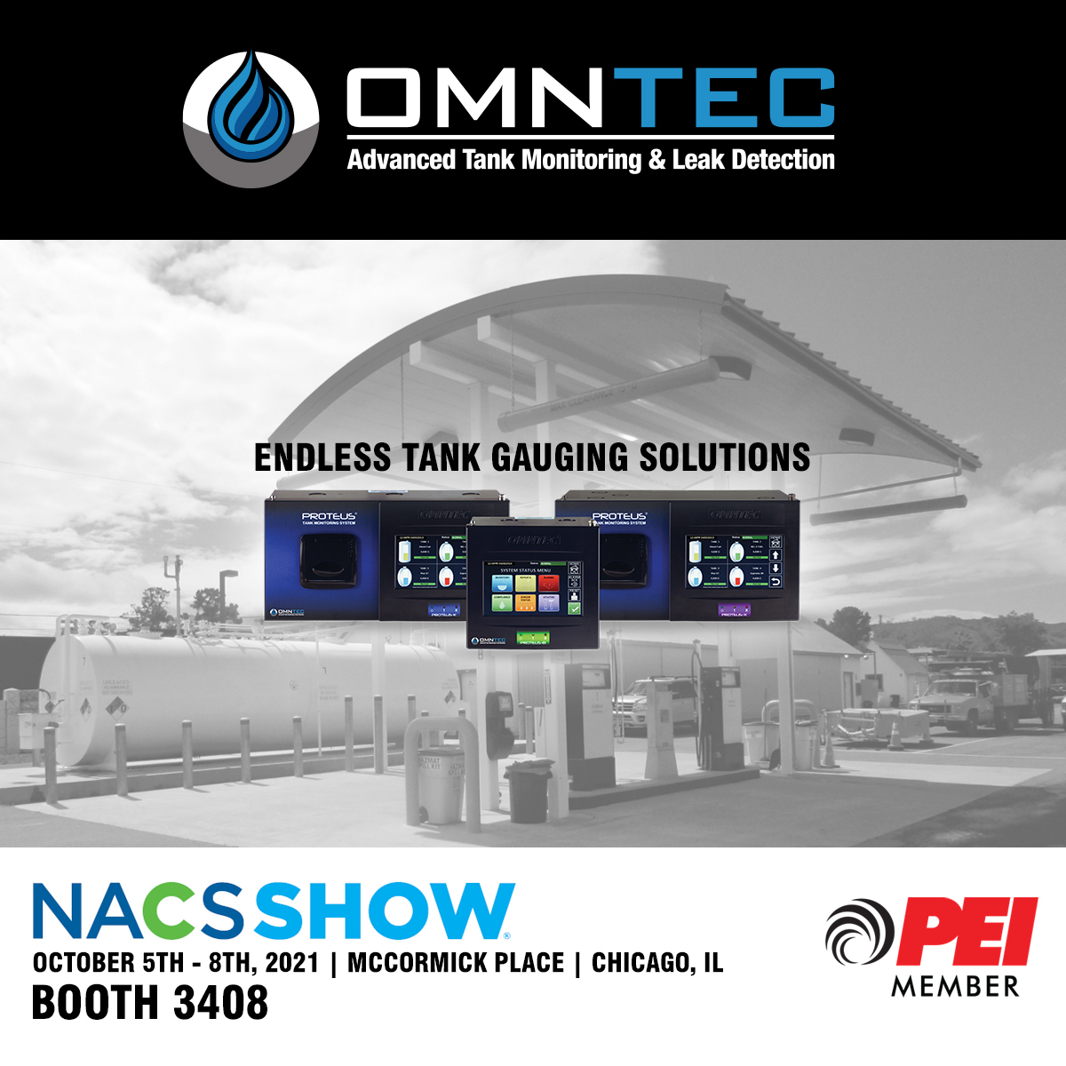 OMNTEC_Mfg's tweet photo. In 8 days we will be arriving in Chicago to participate in the 2021 PEI Convention at the NACS Show. Come see us in booth 3408! #pei2021 #leadtheway #peichicago #omntec https://t.co/mQTIKST0RK