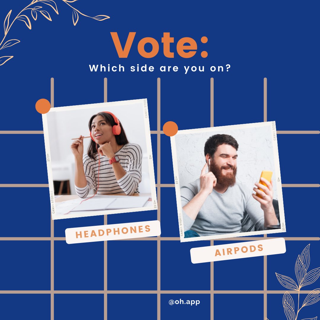 officehoursllc's tweet photo. Which do you prefer to wear when you're studying -- headphones or AirPods? Which side are you on? 🎧 Cast your vote in the comments!

#poll #airpods #vote https://t.co/xdG4Bp8zV7