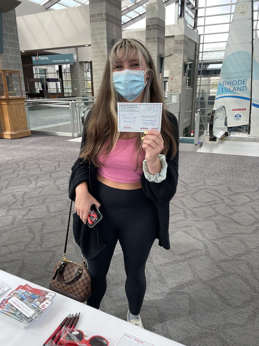 IFlyRhodeIsland's tweet photo. One of the best parts of traveling is sending postcards to your loved ones. Check out the creativity from our travelers today to celebrate #PVD90 https://t.co/SPiJAdHlzF
