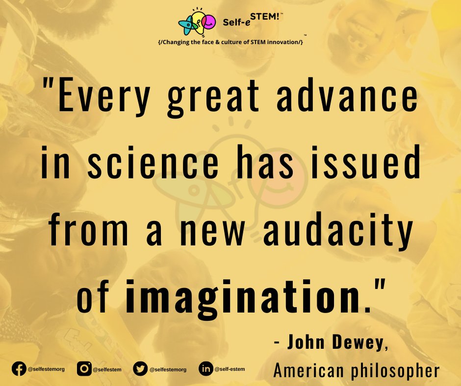 selfestemorg's tweet photo. Be creative!
#MotivationMonday #STEMQuotes #selfestem #STEMmode #WomenInSTEM #GirlsInSTEM #WomenInTech #GirlsInTech #STEM #Diversity #Inclusion #Equity #DiversityandInclusion #DEI #DiversityEquityandInclusion #STEMeducation #STEMtalentPipeline #futureworkforce https://t.co/BTi0bkXEAF