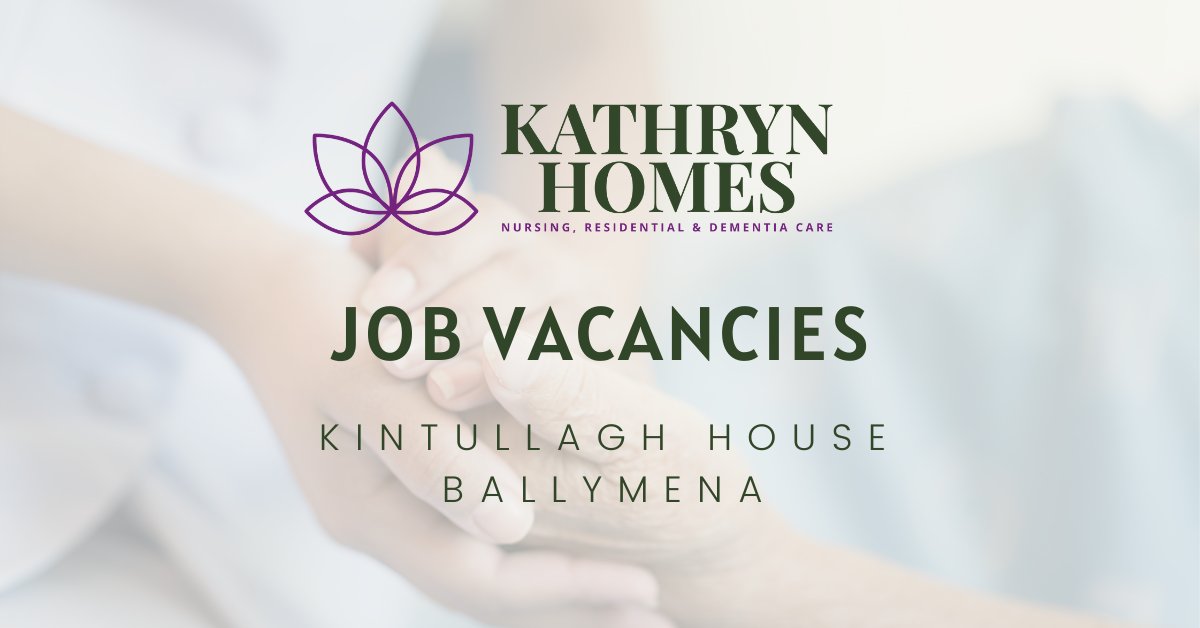 We're seeking to recruit for a number of vacancies in Kintullagh House, including Care Assistants, Kitchen Assistants, Cooks and Nurses ✨

Benefits include fast track career options, weekly pay, &amp; more. For info: bit.ly/WorkWithKathry…