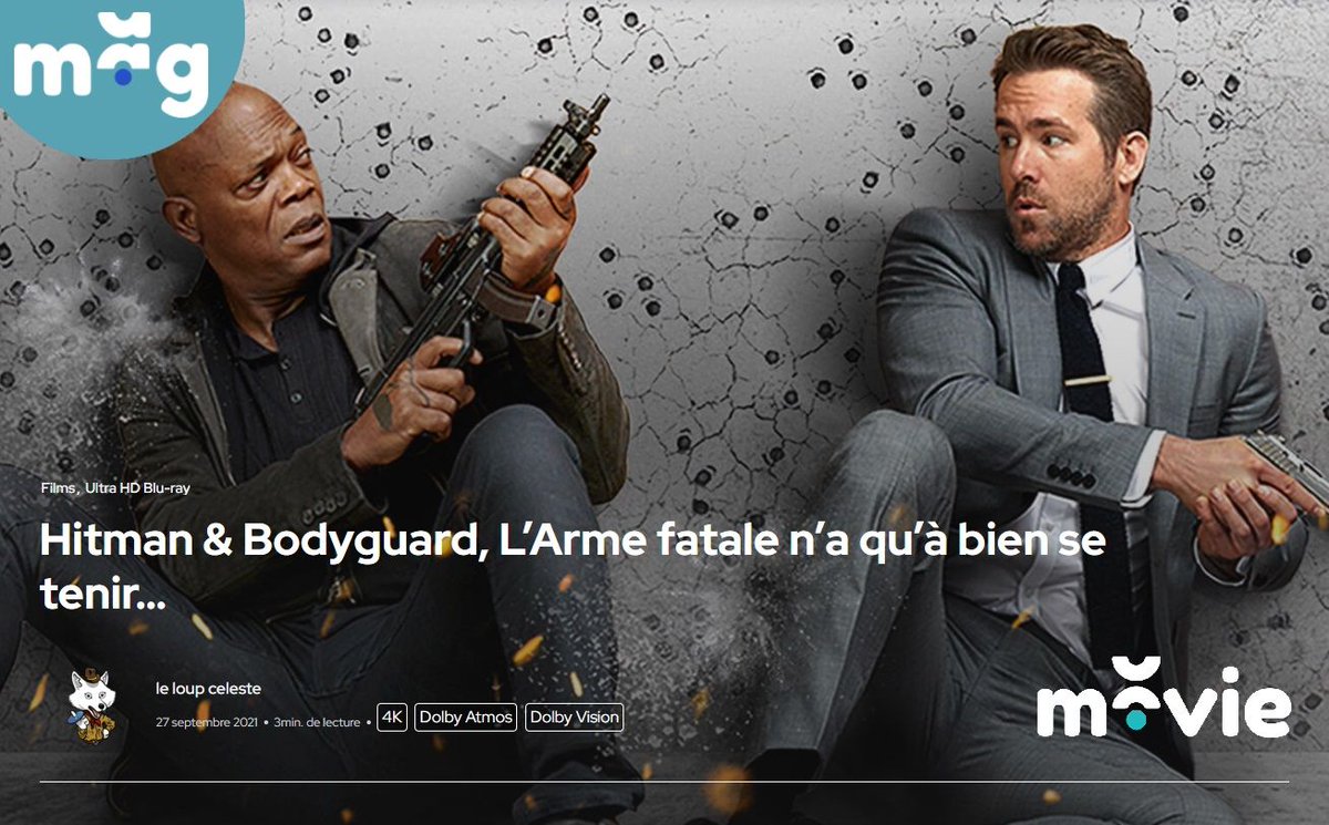 MaGMovieandGame's tweet photo. [TEST UBD] #HitmanandBodyguard 🤵🔫, L’Arme fatale n’a qu’à bien se tenir… 📀 #4K #UHD #UltraHDBluray #DolbyVision #DolbyAtmos @Lionsgate

➡️ https://t.co/cupNBLMWYp (cliquer) https://t.co/PaKpFECANQ