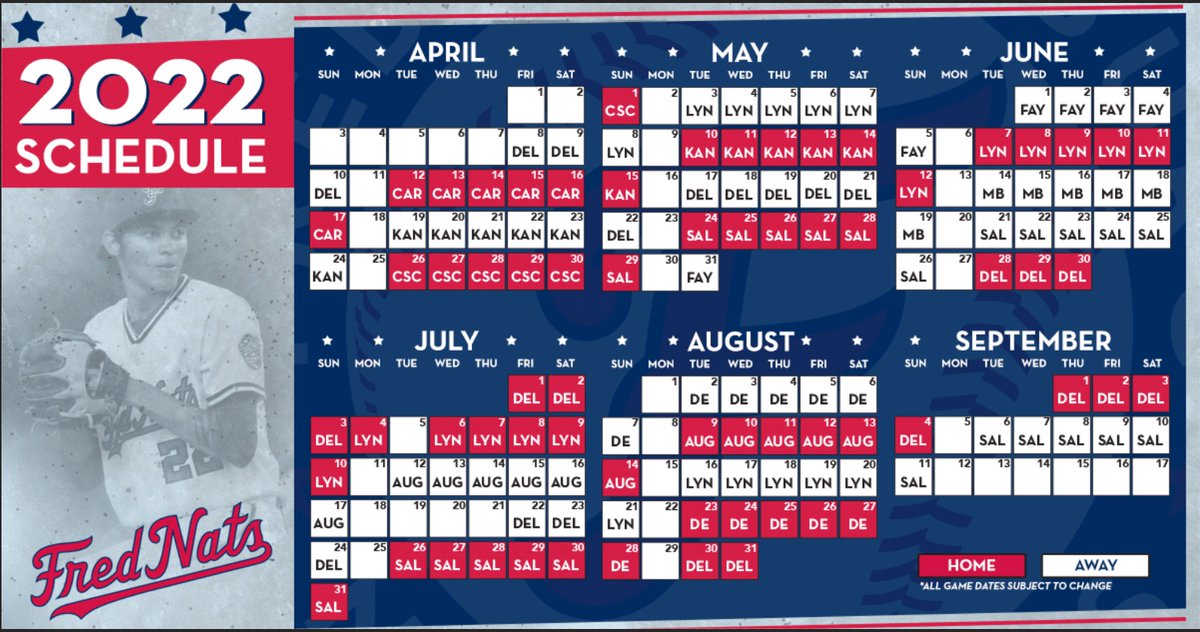 FXBGNats's tweet photo. Only 197 days until baseball is BACK in the 'burg on April 12, 2022! 😱

🗓 Check out the full schedule: https://t.co/0g9t7t0icZ
 👉 Learn more here: https://t.co/Fk8PSIY09h https://t.co/Caw56JgOhH