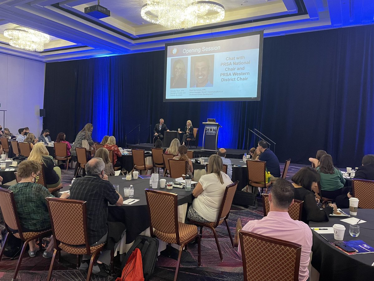 PRSAsandiego's tweet photo. It’s happening! We’re live at the @PRSAWestDist Conference in Las Vegas. Stay tuned today and tomorrow for live coverage of the event. First up is PRSA National Chair Michelle Olsen, APR. 👏#prsawdc #prmatters #wdc2021 https://t.co/kN53SKi921