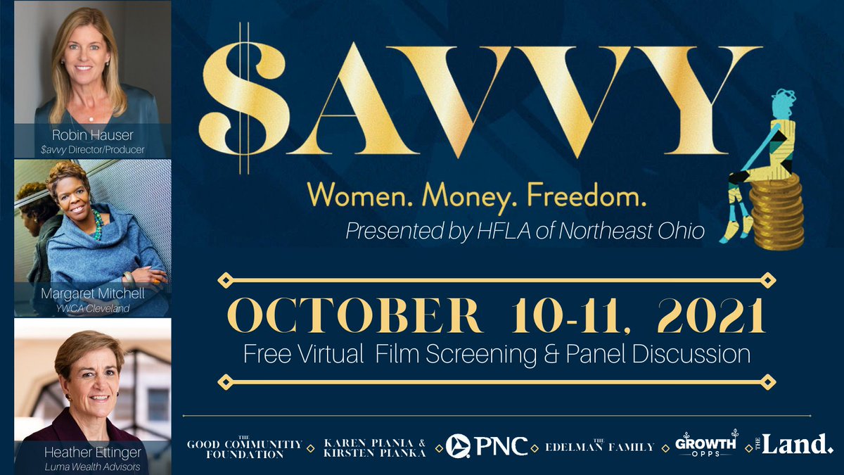 Register now for a FREE virtual screening of <a href="/savvy_film/">$avvy Film</a> @FLFfilms panel discussion with <a href="/Rubie226/">Robin Hauser</a> $avvy’s director/producer, Margaret Mitchell <a href="/YWCACleveland/">YWCA Greater Cleveland</a> and Heather Ettinger @LumaWealth 

Register now: interestfree.org/events/savvy/