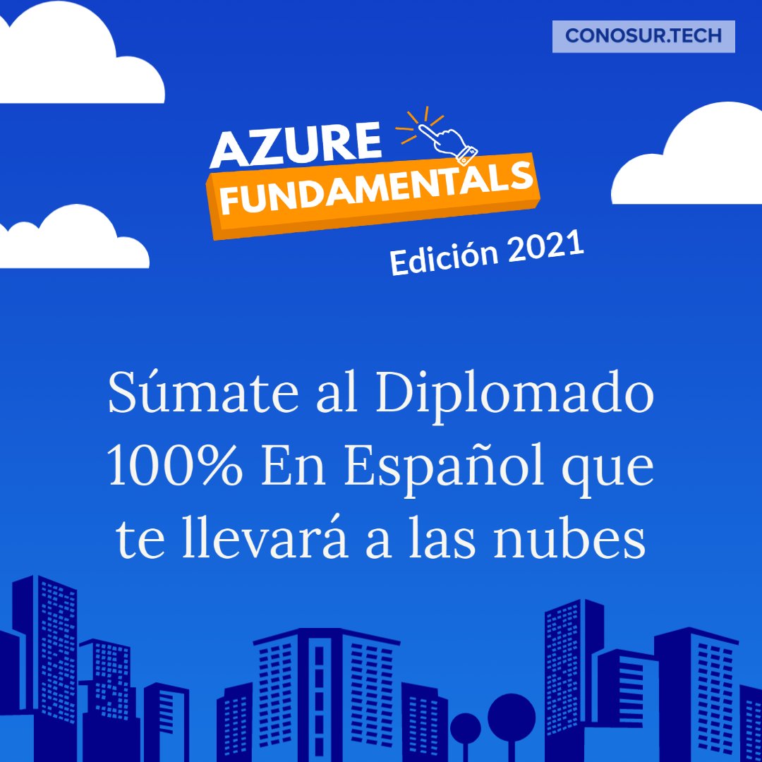 conosurtech's tweet photo. 🎓 ¿Ya te enteraste del #Diplomado de #Azure que cambiará tu perfil profesional? 👉 https://t.co/ZPrlx8Lx5b
.
🔵 2 niveles de formación
🔵 100% #Online
🔵 Instructores en #español
.
#ConoSurTech #CloudComputing #Cloud #Microsoft #Curso #Capacitacion #free #AzureEnEspanol https://t.co/UVCbzIDCM6