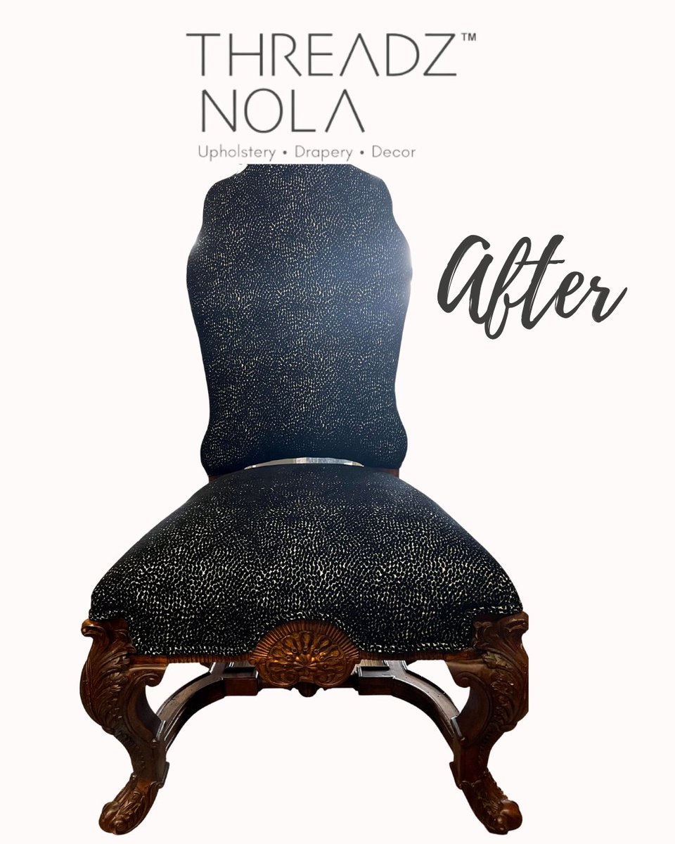 threadznola's tweet photo. From Beige Stripes To A Bold Faux Ostrich Print. 
Armless Bergere Chair Reupholstery🪡✂️🧵 by @ThreadzNOLA ⠀
............... 
#ThreadzNola #Upholstery #CustomUpholstery #Reupholstery #Upholsterer #UpholsteryFabric #NewOrleansUpholstery #CustomFurniture #BergereChairReupholstery https://t.co/a7KaJtXgwF