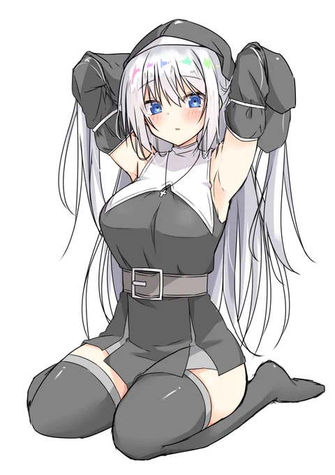 白髪シスター 