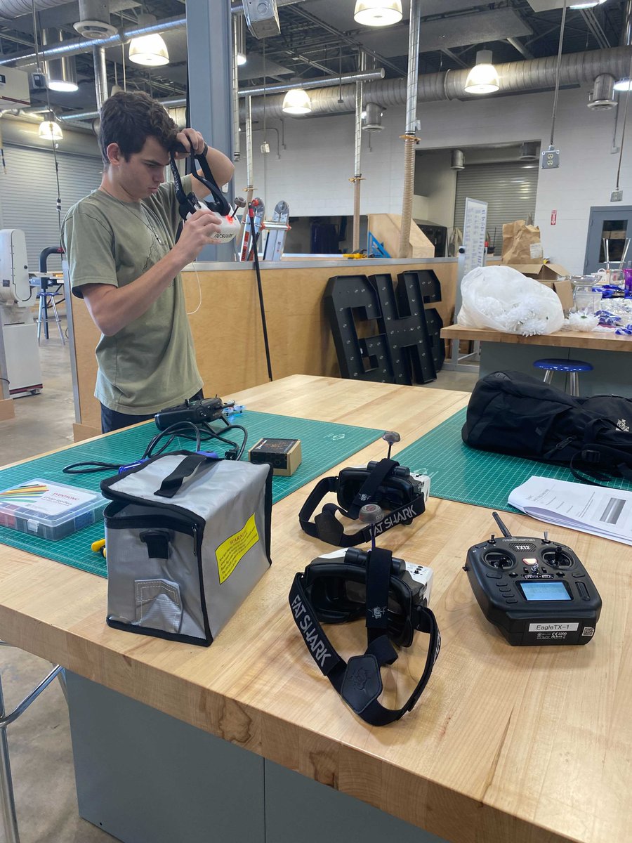 GeorgetownISD's tweet photo. Did you know GISD is the first district in TX to have a drone class AND club? The #2021GISDBond supports technology innovation and would allow the continuation of new programs like this one. Here's a look at what some students were up to in drone class last week at @GHS_EIC https://t.co/ncBlAdWN5Q