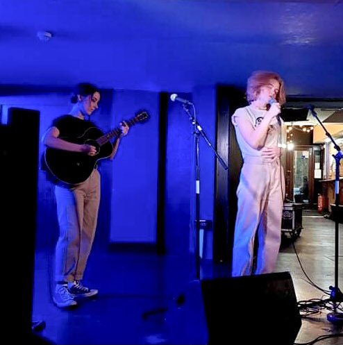 Girl_Like_Sarah's tweet photo. LAST NIGHT THE WORLD CHANGED FOREVER WITH THE HISTORIC MUSICAL DEBUT OF @zogetta &amp; ME! THE COOLEST FEELING! I’M SO PROUD OF US.

WE’VE WRITTEN A BANGER OF A SONG BY THE WAY…

THANK YOU TO THE SUPERSTAR @gracepetrie &amp; @TheMoonCardiff FOR HAVING US! https://t.co/pLK58v0NNr
