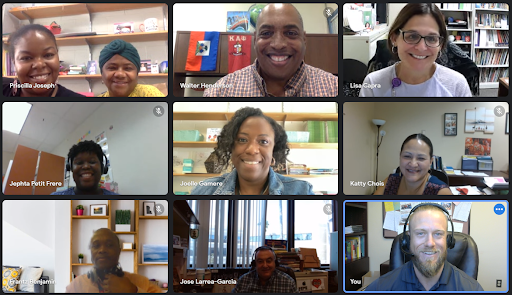 JamesonStell's tweet photo. Such a privilege to chat w/ the innovators of the Haitian Creole dual language program @mannahuntes this morning; the insights &amp; inspiration they shared will help inform the 1st HC DL program in @pbcsd launching next yr @RollingGreenEl Thank you for collaborating @BostonSchools https://t.co/qHPm0ppVkC