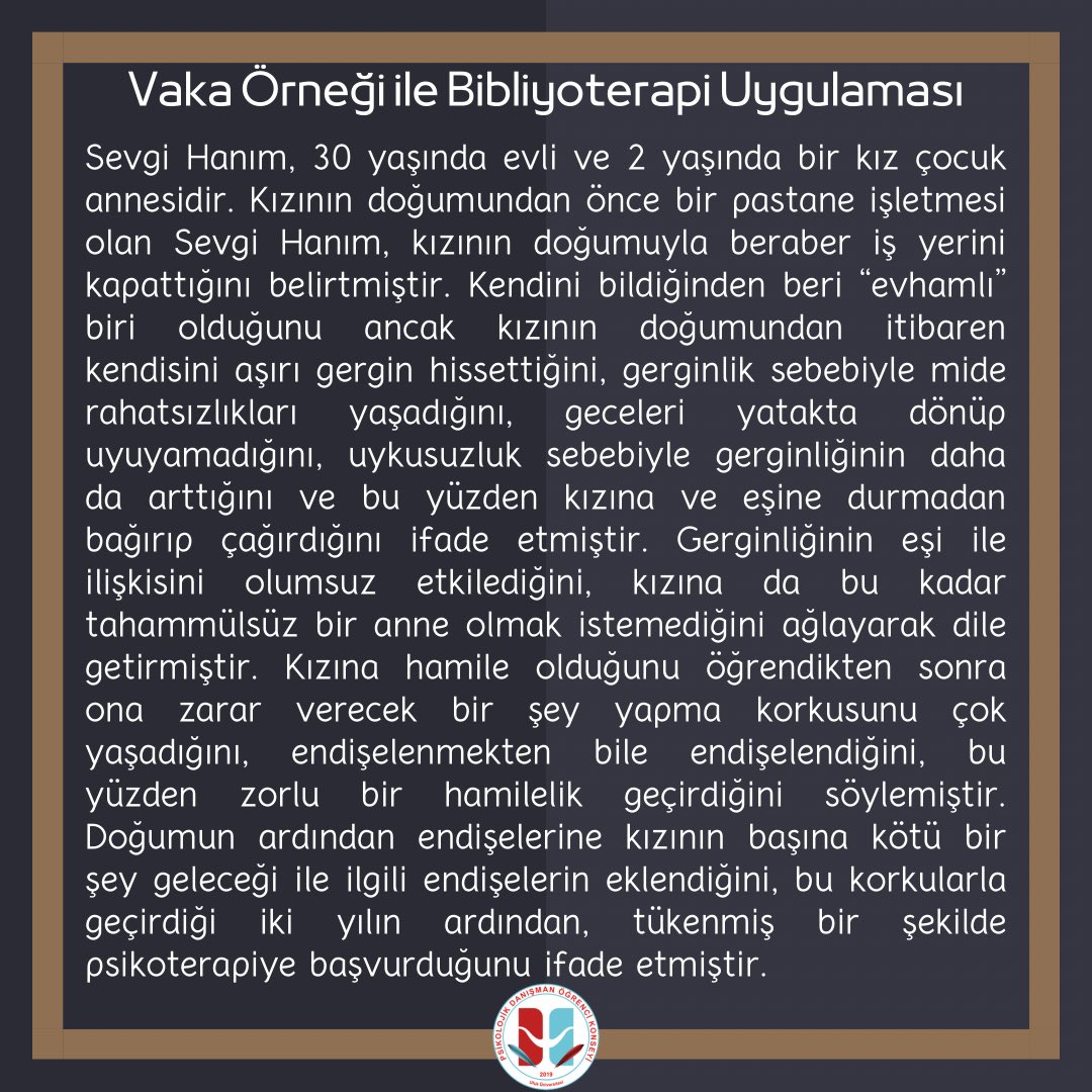 PdokUfuk's tweet photo. Merhabalar PDOK Ufuk Ailesi ✨
🌸Bugün vakalar serimizde Sevgi hanımın yaşadıklarına ortak olacağız.
🌸 Bibliyoterapi uygulamasının vaka üzerindeki etkilerini hep beraber göreceğiz.
🌸 Gelin birlikte inceleyelim. 🤩 @pdrogrencileri https://t.co/guP9G9Eh7H