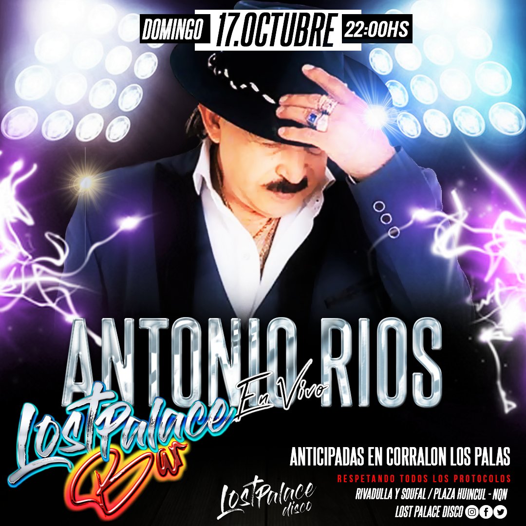 LostPalaceDisco's tweet photo. AGENDA LA CARTELERA
#lostpalacebar #lostpalacedisco
OCTUBRE 2021
DANIEL AGOSTONI 08 DE OCTUBRE
KE PERSONAJES 15 DE OCTUBRE
ANTONIO RIOS 17 DE OCTUBRE
#SePoneLost https://t.co/9pkVHRqR0a