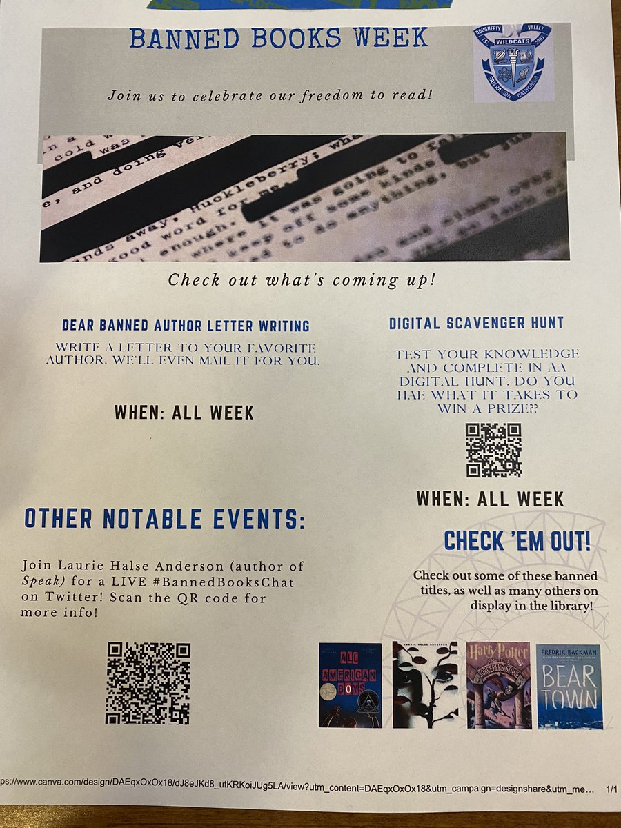 DVHS Library  tweet media