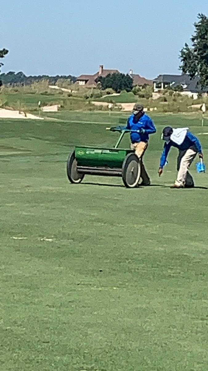 FishyTurf's tweet photo. Winter is a comin’#overseed#colletonriverclub #nicklauscourse https://t.co/qaGHMEbGUv