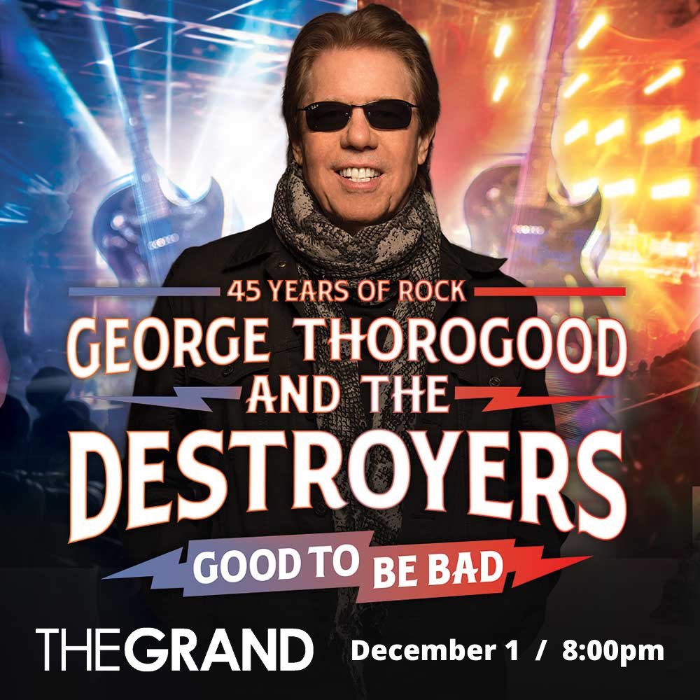 thegrandwilm's tweet photo. JUST ANNOUNCED! George Thorogood &amp; The Destroyers (@thorogoodmusic) return home to The Grand (@thegrandwilm) for his Good To Be Bad tour on December 1! Tickets go on sale Friday, October 1 at 10:00am at https://t.co/KyfZFamIDu https://t.co/RI7m0Jzek0