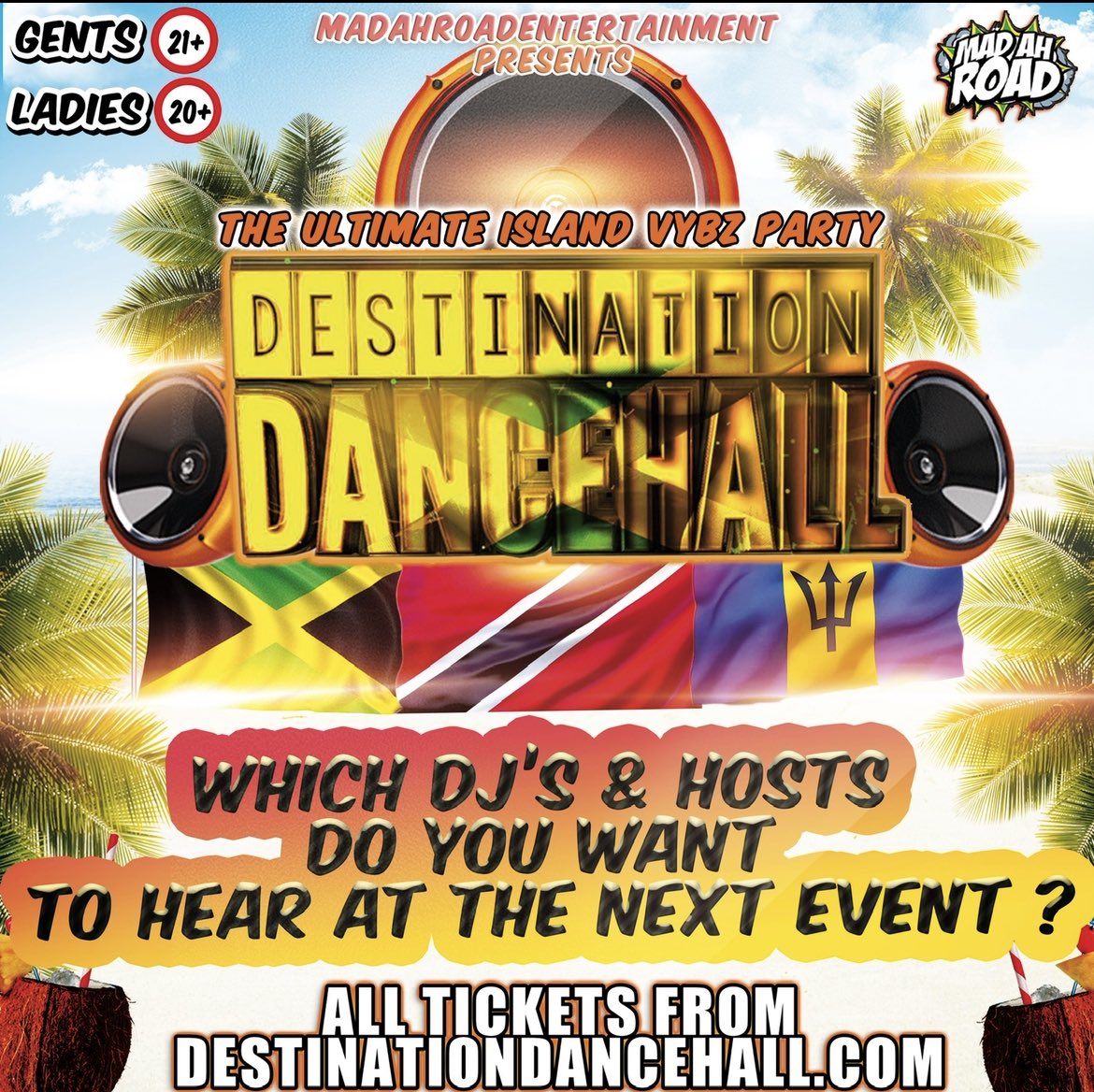 DJBLACKA's tweet photo. #DestinationDancehall
Rep Your Flag Edition
π―π²π΅π³πΈπΉπ§π§πΉπΉπ±π¨π°π³
-
Friday October 22nd 2021 πβΌοΈ
-
Tickets Have Been Flying π
DJ Line Up Out Soon! π΅π
-
Get Your Tickets Now Now Now
-
https://t.co/m7zQkGjFpi
-
Vote For Your Favourite DJ Here
https://t.co/KH6ZEdT2kf https://t.co/WFGDGiLjvg
