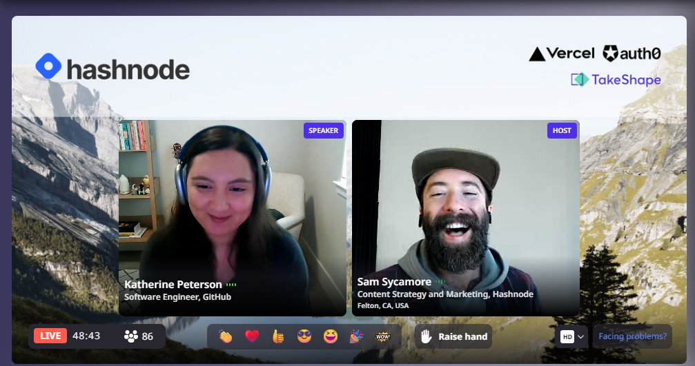 yuricodesbot's tweet image. Day6 #HashnodeBootcamp @katherinecodes i related to this one the most, thank you for addressing your struggles when first starting your job and your first thoughts when starting putting content out there! Great presentation!