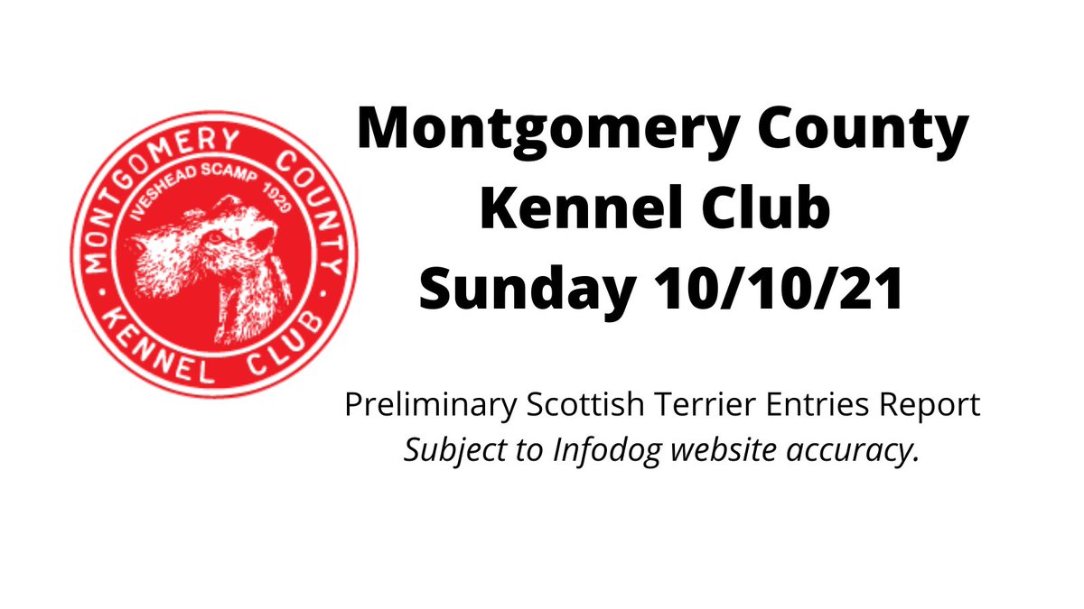 STCAScotties's tweet image. There are 1317 terriers entered at MCKC including 75 Scottish Terriers 21-18 (16-16) 4 .The # before each Breed is the total # entered. #s following each Breed are the # of Class Males, Class Females, Best of Breed (Males-Females), and Non-Reg Classes m.infodog.com/show/breakdown…