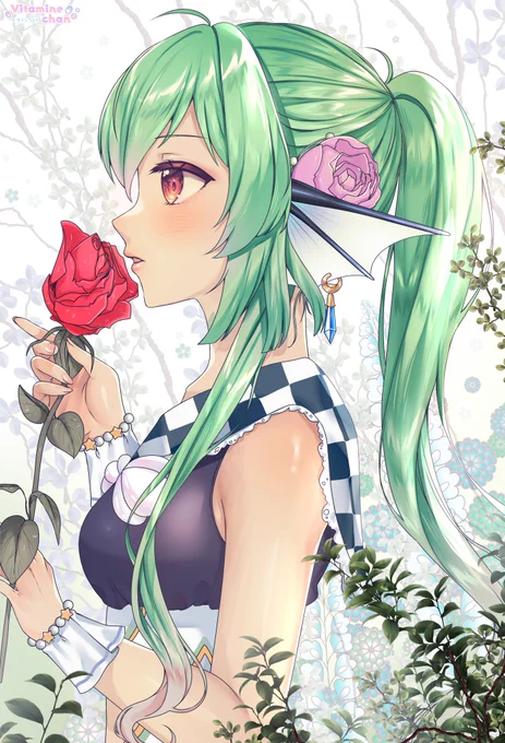 Ponytail Finana
Who gave her this rose?
#FinanaRyugu #Finanart 