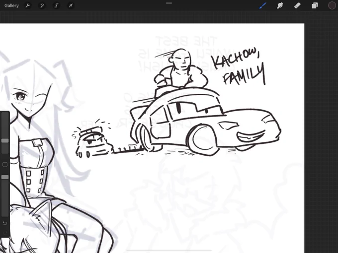 Stream's over! A viewer commented that in all the time they've subscribed to me they've never seen me draw a car, so I fixed that

We raided @.ShuviChamillet! 