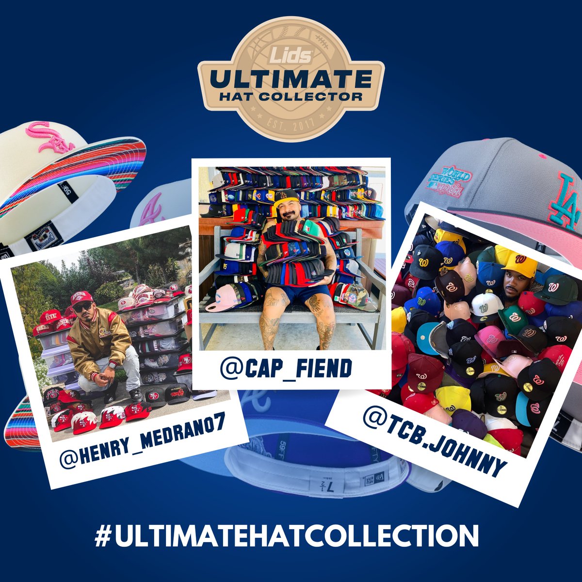 lids's tweet photo. The competition is HEATING UP! 🧢🔥 Take a look at a few #UltimateHatCollection entries from this past week.
Don’t miss your chance to win our largest prize yet! You have until October 3rd to submit your entries on Instagram.
✅Official details - https://t.co/TPmzTa24Nv https://t.co/7WiJBrg7xi